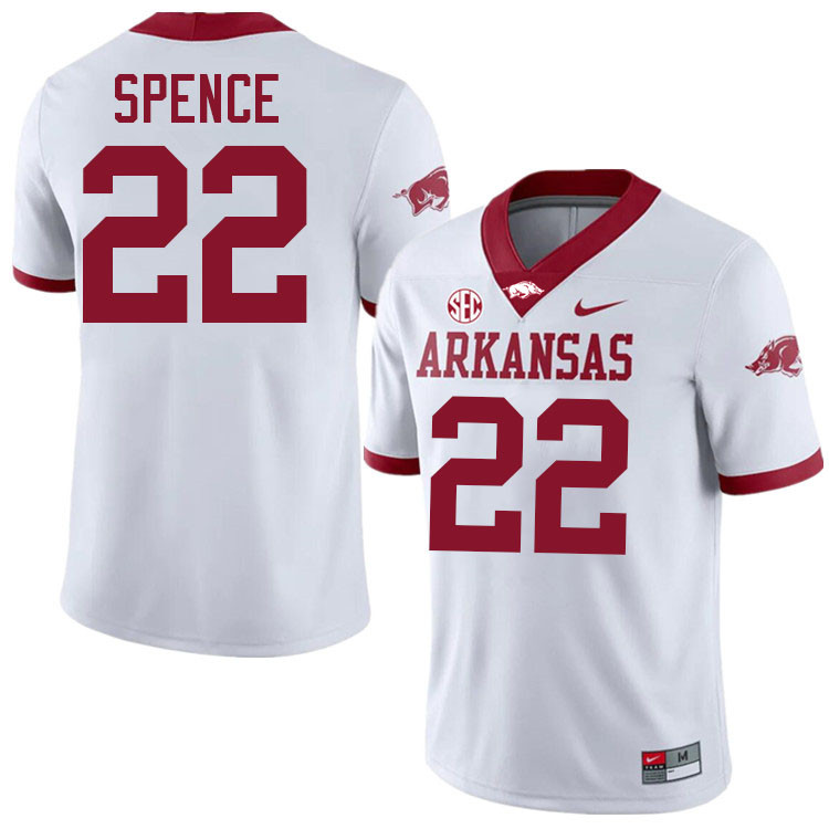 Brad Spence Arkansas Jersey,Arkansas Razorbacks #22 Brad Spence Jersey Youth College-White